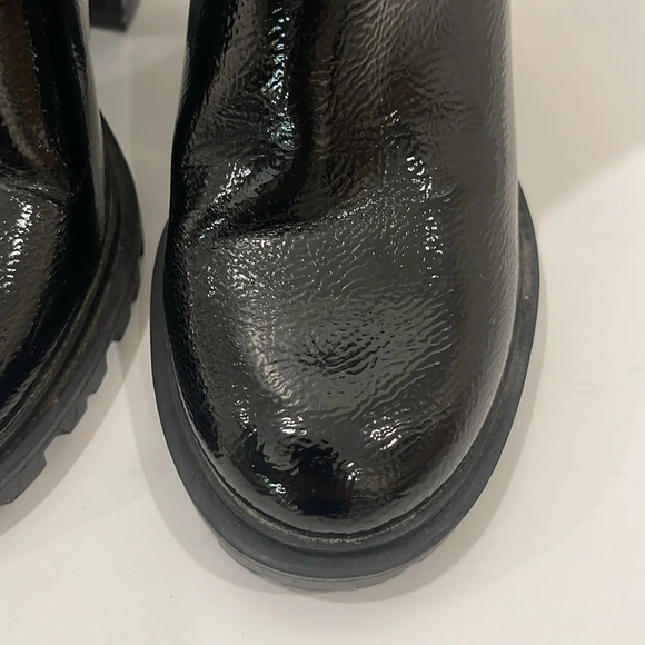 Forever21 black faux platform ankle booting size 8 - Picture 9 of 16